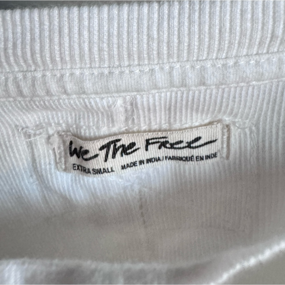 Free People Daisy Chain Cuffed Long Sleeve Top in Ivory sz. XS - Picture 7 of 12